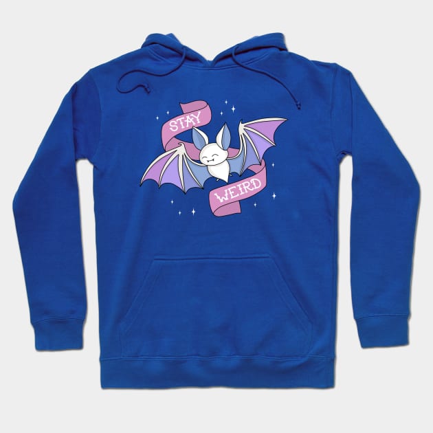 Pastel Goth Bat Hoodie by valentinahramov